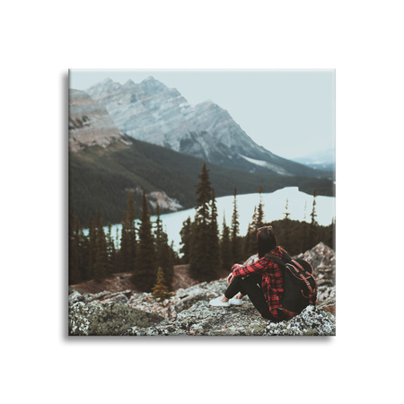 Obraz na plátně Lidé Hory Žena na stezce 90x90