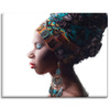 Obraz na plátně Black Posing Woman Face 100x80 cm