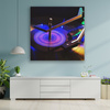 Obraz na plátně Hudební LED gramofon 90x90