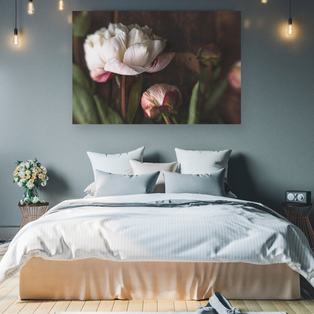 Obraz na plátně Bílá květina Příroda Vintage Retro 90x60