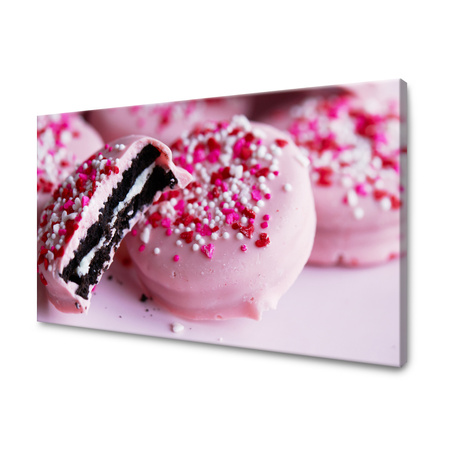 Obraz na plátně Kuchyňské růžové sušenky 40x30 cm
