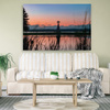 Obraz Windmill Sky Nature Sunset Lake Grass 90x60