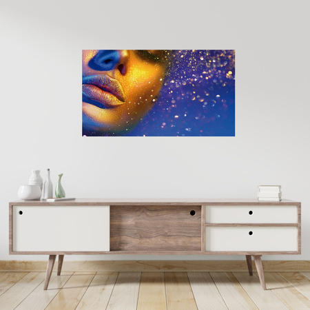 Obraz na plátně Zlatá tvář ženy Moderní umění 100x80 cm