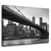 Obraz na plátně Manhattan architecture bridge na plátně Černobílý 40X30 cm
