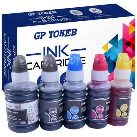 Sada náhradních inkoustů pro Epson C13T00R140 Epson EcoTank L7160 L7180 ET7700 ET7750 L7188 - GP-E105/106CMYK