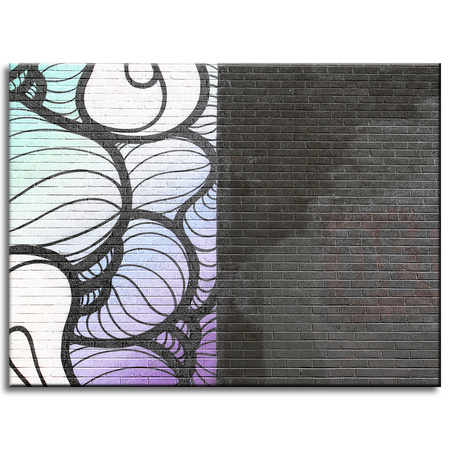 Nástěnná malba s architekturou na plátně 40x30 cm