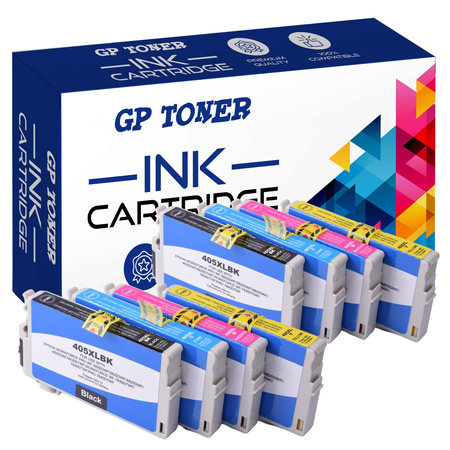 Sada 8x náhradního inkoustu pro Epson WF-3830 4800 7800 Series GP-E405XL CMYKx2