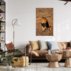 Obraz na plátně Běžící lev v přírodě Savannah 80x120 cm