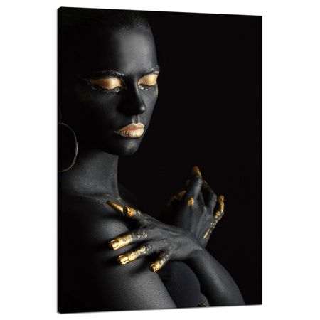 Obraz na plátně Woman Golden Elements Art 80x120 cm