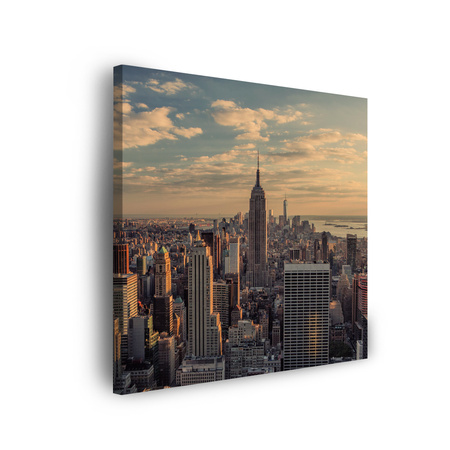 Obraz na plátně Architektura západ slunce Manhattan 40x40 cm