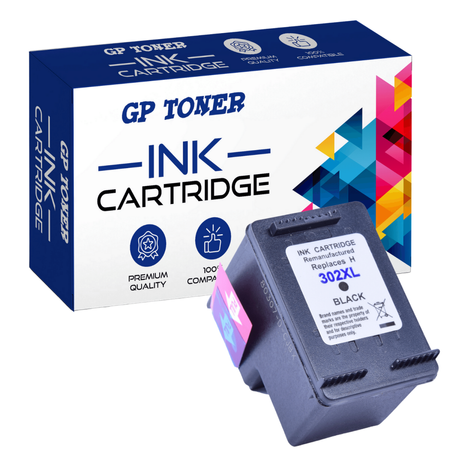 Kompatibilní inkoustová kazeta pro HP 302XL DeskJet 1110 2130 3630 4520 3830 - GP-H302XLBK Černá