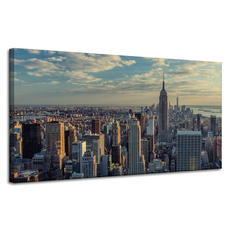Obraz na plátně Architektura západu slunce Manhattan 120X60 cm