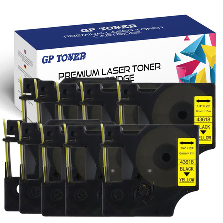 10x žlutočerná páska DYMO D1 7m 6mm GP-DY43618 X10