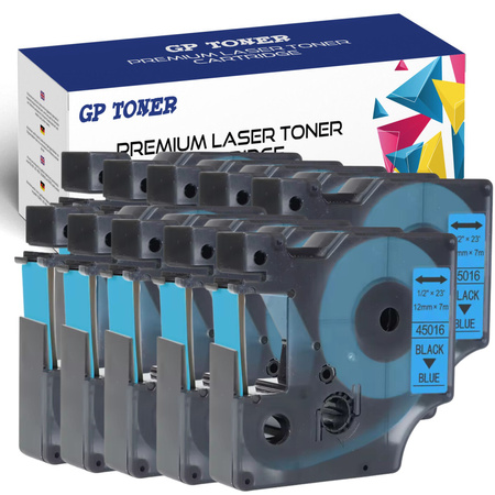 10x páska DYMO D1 12mm 7m modrá černá GP-DY45016 x10