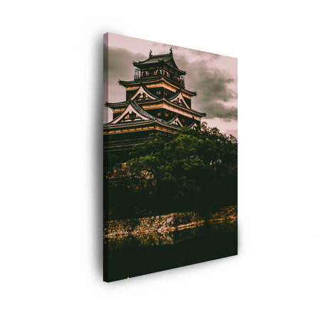 Obraz na plátně Architektura Hirošimský hrad 30x40 cm
