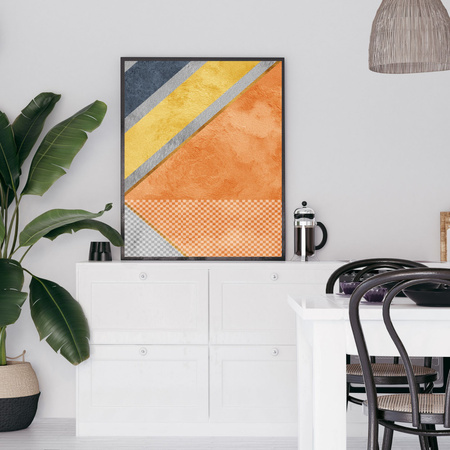 Plakát Abstract_5 40X50 cm + zlatý rám