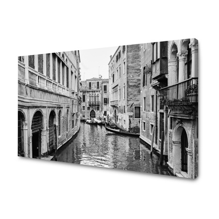 Obraz na plátně Architektura Benátky na plátně Černobílý 40X30 cm