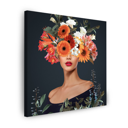 Obraz na plátně Lidé Květiny Moderní umění 90X90 cm