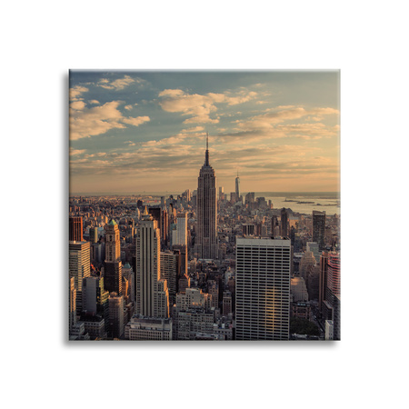 Obraz na plátně Architektura západ slunce Manhattan 40x40 cm