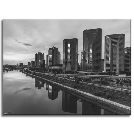 Obraz na plátně Architektura Sao Paulo na plátně Černobílý 40X30 cm