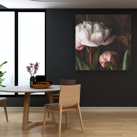 Obraz na plátně Bílý květ Příroda Vintage Retro 90x90