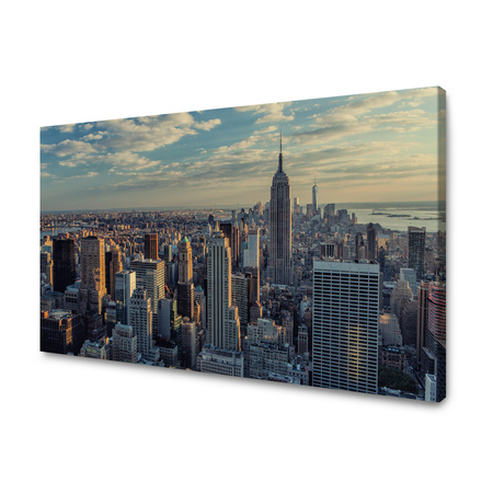 Obraz na plátně Architektura západu slunce Manhattan 120X60 cm