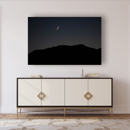 Obraz na plátně Nature Night Dark Moon Mountains 90x60