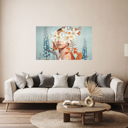 Obraz na plátně Dívka Krása Květiny Příroda 100x80 cm