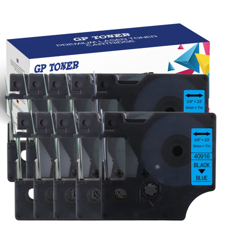 10X páska DYMO D1 9 mm 7 m modročerná GP-DY40916 x10