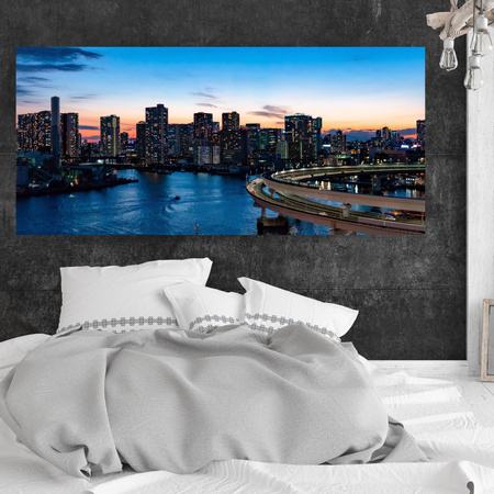 Obraz na plátně Architektura Rainbow Bridge Tokyo 150X50 cm