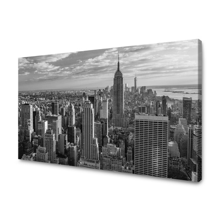Obraz Architektura na plátně Černobílý Manhattan 120X60 cm