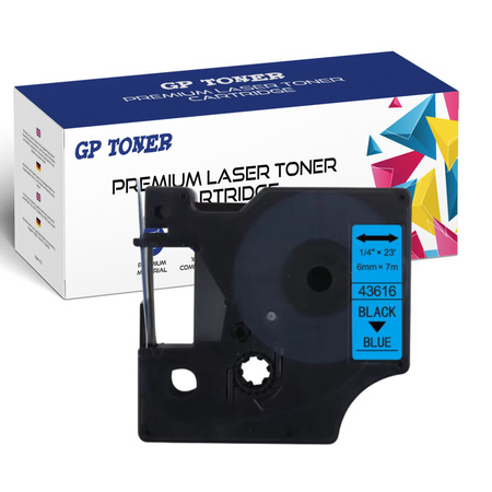 páska DYMO D1 6 mm 7 m modrá černá GP-DY43616