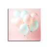 Obraz na plátně Růžové modré balónky 90x90
