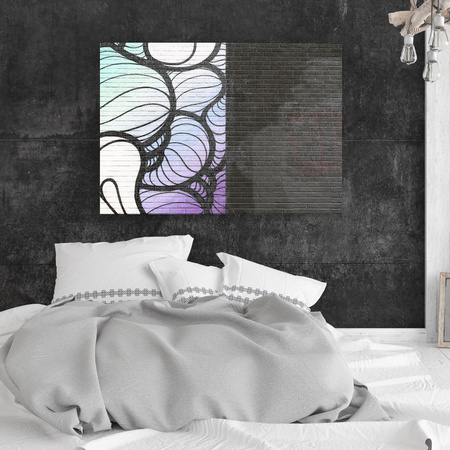 Nástěnná malba s architekturou na plátně 40x30 cm