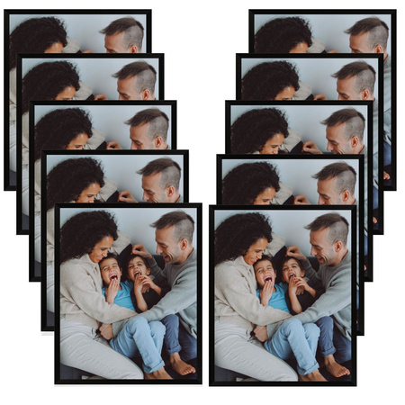 10x Black Frame 24x30, I L13,15,051, černý lak + ražba plexisklo
