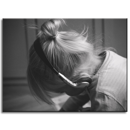 Obraz na plátně Lidé Dívka ve sluchátkách 40x30 cm