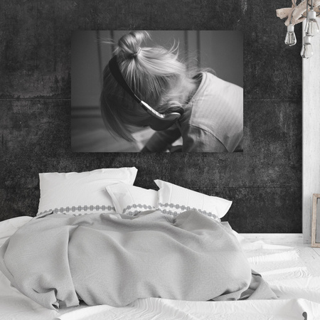 Obraz na plátně Lidé Dívka ve sluchátkách 40x30 cm