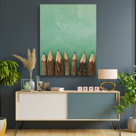 Obraz na plátně Barevné pastelky 80x120