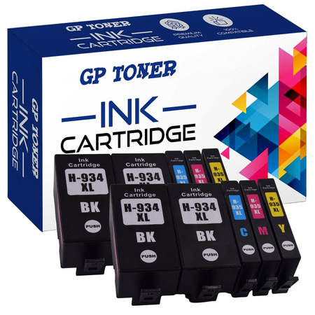 10 inkoustů pro HP 934 CMYKK GP-H935XL CMYKK x2 GP