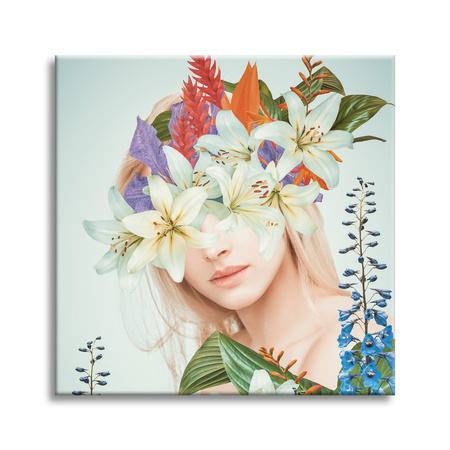 Obraz na plátně Queen Flowers Woman Nature 90X90 cm