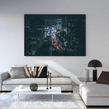 Obraz na plátně Tokijská architektura v noci 40X30 cm