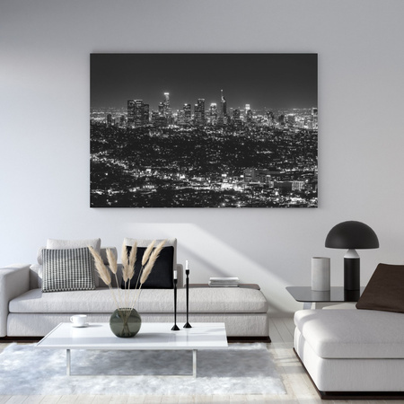 Obraz na plátně Architektura Los Angeles černobílá 120X60 cm