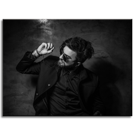 Obraz na plátně Černobílý muž 40x30 cm
