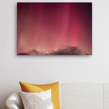 Obraz na plátně Space Aurora Borealis Red Sky 90x60