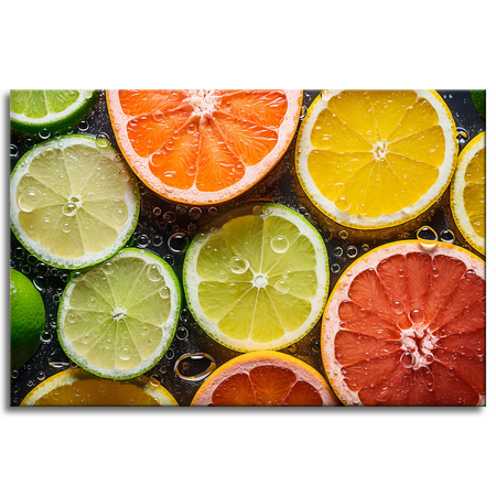 Obraz Citrus Freshness Lime Grapefruit Lemon 90x60