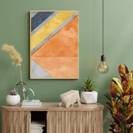 Plakát Abstract_5 40X50 cm + zlatý rám