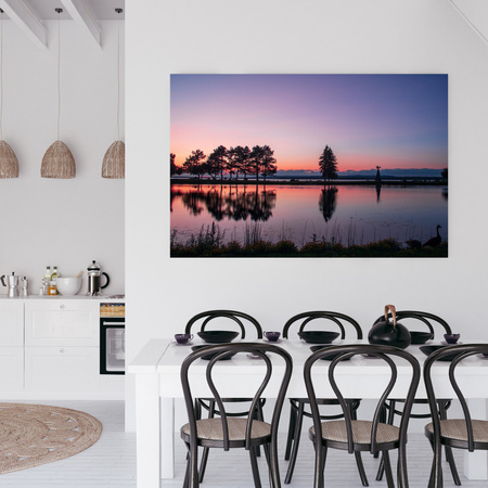 Obraz na plátně Příroda Západ slunce nad vodou 40x30 cm
