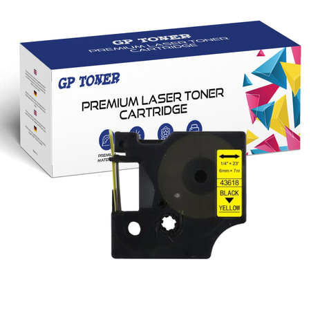 žlutočerná páska DYMO D1 7m 6mm GP-DY43618