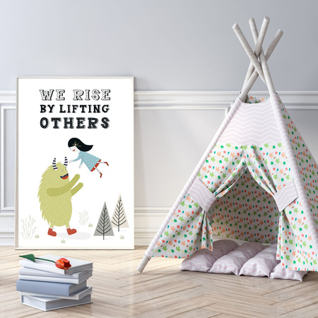 Dětský plakát Vstáváme zvedáním druhých 21X29,7 cm