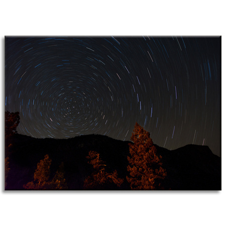 Obraz na plátně Příroda Les Noc Hory Abstrakce Stromy 70x50